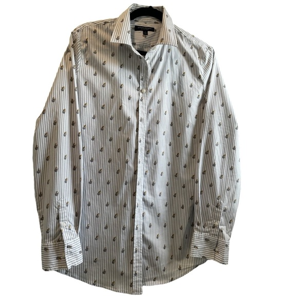 Banana Republic Women’s Dress Shirt – Printed Pearls, Size L - Picture 2 of 7